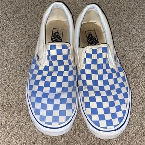 Blue CheckerBoard Vans